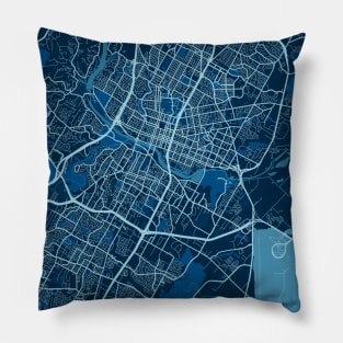 Austin - Texas Peace City Map Pillow