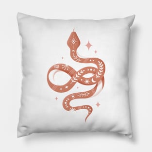 Snake - Pink Pillow