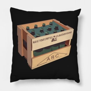 Hand Drawn New Zealand Crate - Green Pillow