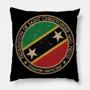 Vintage Federation of Saint Christopher Kitts and Nevis USA North America United States Flag Pillow