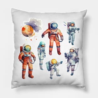 Astronaut Watercolor People Pillow