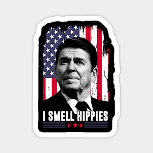 Ronald Reagan I Smell Hippies Magnet