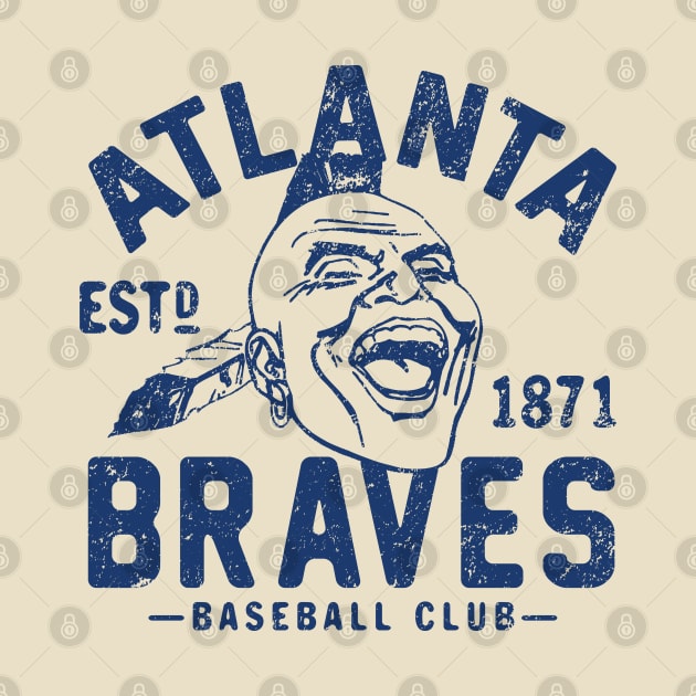 Old Style Atlanta Braves 3 by Buck Tee by Buck Tee