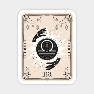 Libra zodiac symbol card Magnet