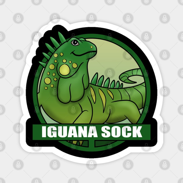 Iguana sock Magnet by thearkhive