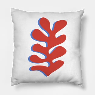 Matisse Inspired - cut out red and blue 1 Pillow