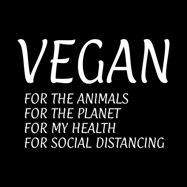 Funny Social Distancing Vegan by Herbivore Nation - Vegan Gifts