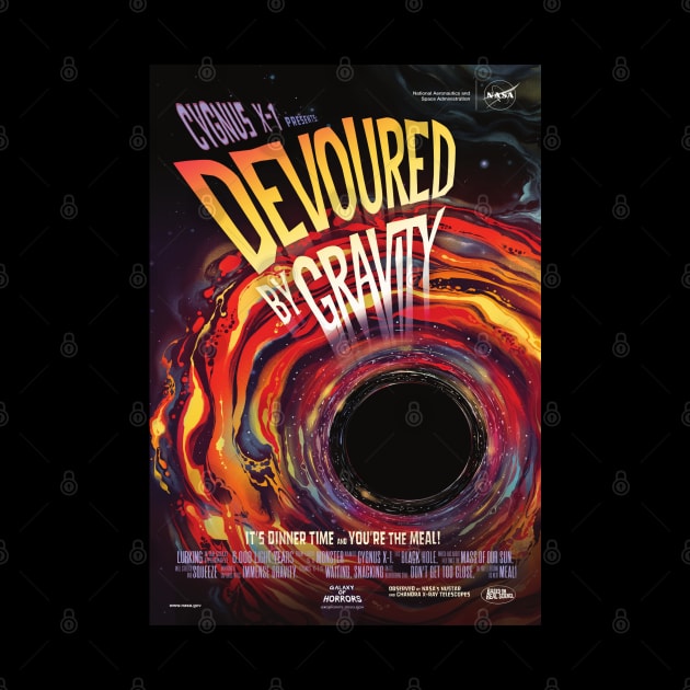 Devoured by Gravity NASA Space Comic Book Cover by Slightly Unhinged