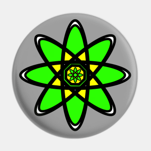Jamaican Colors Atom - Jamaican Flower Pin