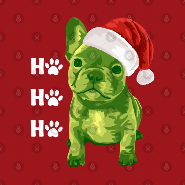 Christmas French Bulldog Puppy by Slightly Unhinged