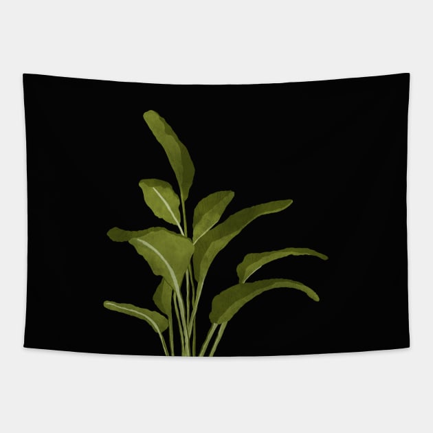 Leafy Plant Tapestry by Lidiebug