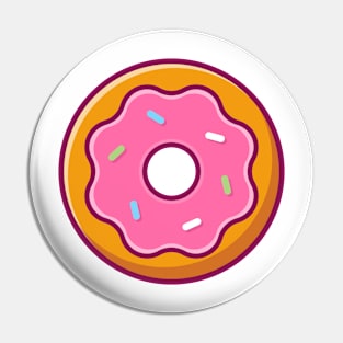 Doughnut with meses cartoon Pin