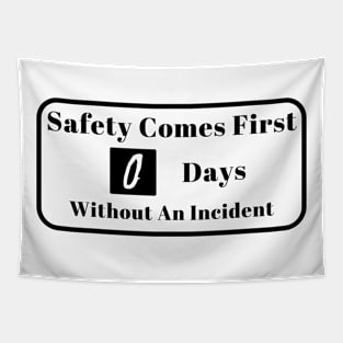 Sarcastic Shirt with "Days Without Incident" Funny Quote Tee, Casual Humor Clothing, Perfect Gift for Friends Tapestry