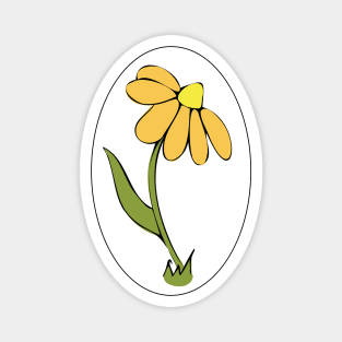 Daisy Whimsical Cartoon Illustration Happy Colours Magnet