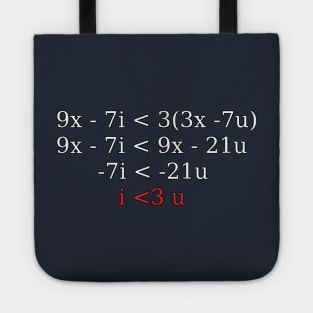 i <3 u Equation Tote