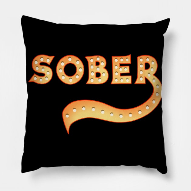 Sober Lights Pillow by FrootcakeDesigns