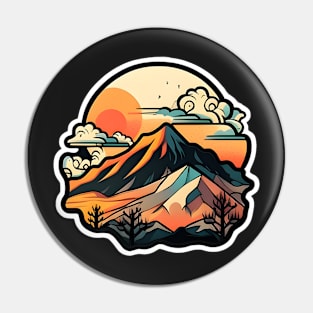 Sunset Mountain Sticker #1 Pin