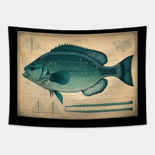 Crappie Fish Print Tapestry