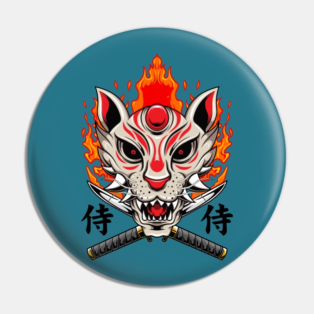 Kitsune Mask 3 Pin by Harrisaputra