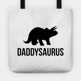 Daddysaurus Shirt Funny Dinosaur First Time Dad Gift Kids Tote