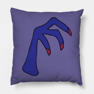 CREEPY SPOOKY GOTHIC CLAW HAND Blue Red from my Cabinet of Curiosities - UnBlink Studio by Jackie Tahara Pillow