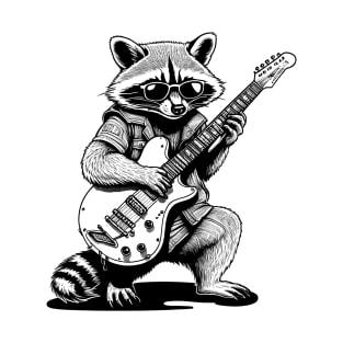 Racoon Playing Electric Guitar T-Shirt