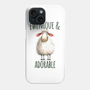 Ewe-nique and Adorable sweet lamb design Phone Case
