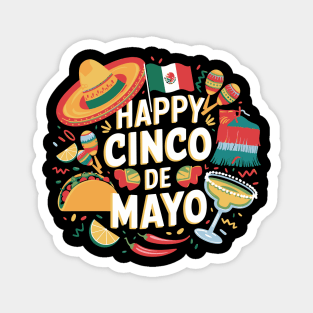 Happy Cinco de Mayo Fiesta Design – Fun Mexican Party Magnet