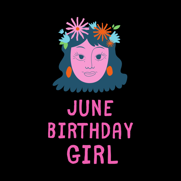 Born in June Birthday Girl Gemini 2020 Summer Party Cake Balloons Wedding Anniversary Cute Funny  Sarcastic Inspirational Motivational Birthday Present by EpsilonEridani