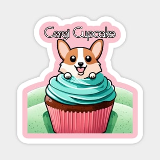 Corgi Cupcake Magnet