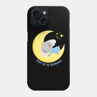 Ready for the dream world Hello little elephant in pajamas sleeping cute baby outfit Phone Case