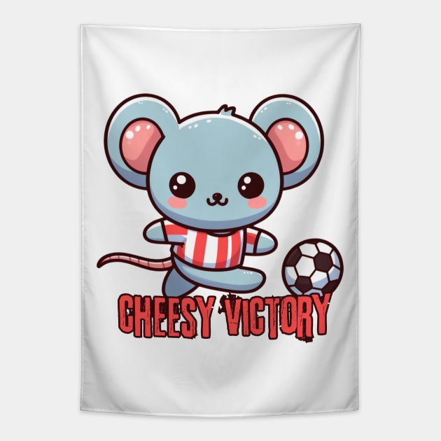 Football Mouse player Tapestry by Japanese Fever