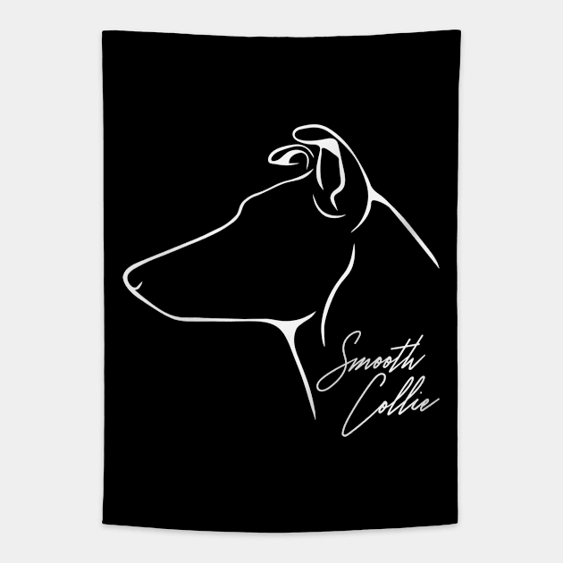 Proud Smooth Collie profile dog lover Tapestry by wilsigns