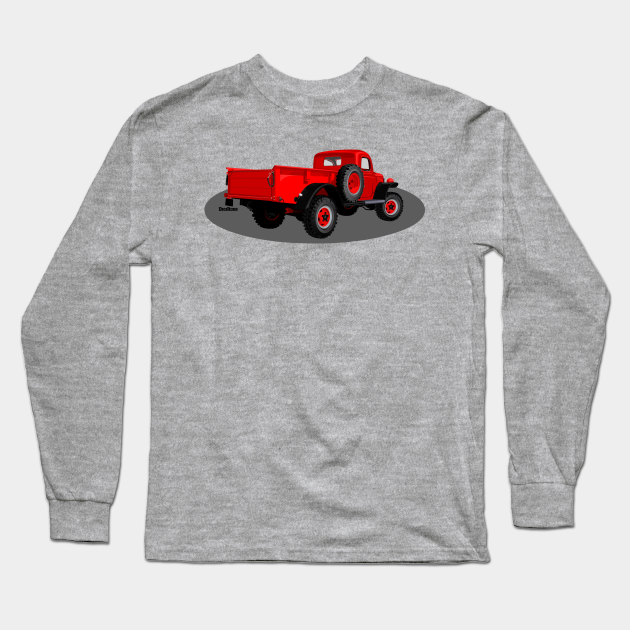 Dodge Power Wagon Vintage Red Pickup Truck Digrods Koolart Cartoon Art Power Wagon Long Sleeve T Shirt Teepublic Von koolart kars und koolpetz produkte. teepublic