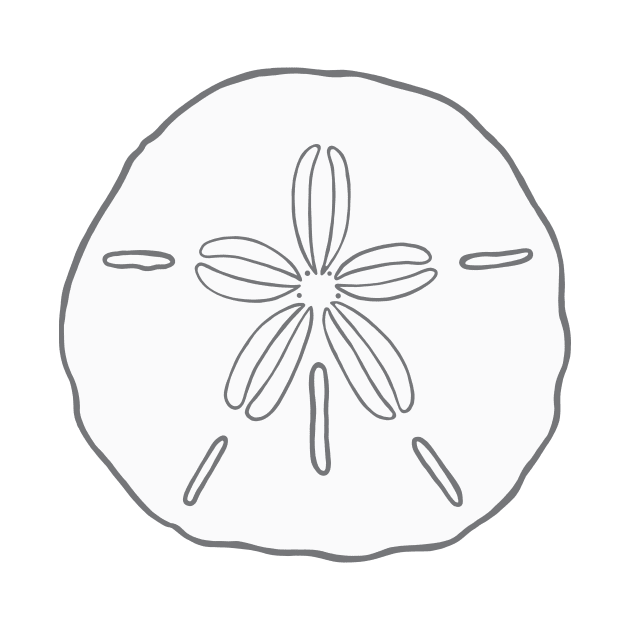 Grey Sand Dollar Beach Illustration by murialbezanson