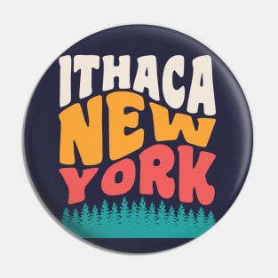 Ithaca New York State Parks Hiking Camping Pin