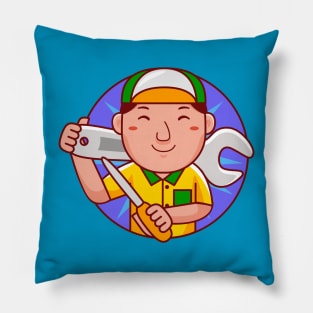 Mechanic Man Pillow