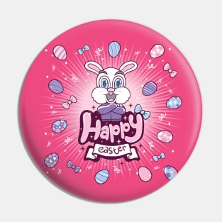 rabbit greeting happy easter Pin