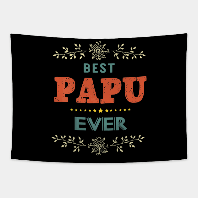 Best Papu Ever Farther Day Tapestry by Serrena DrawingFloral