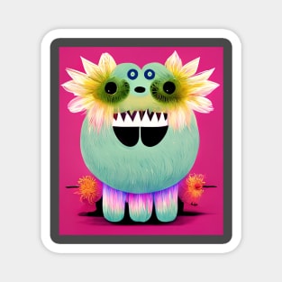 Cute flower monster Magnet