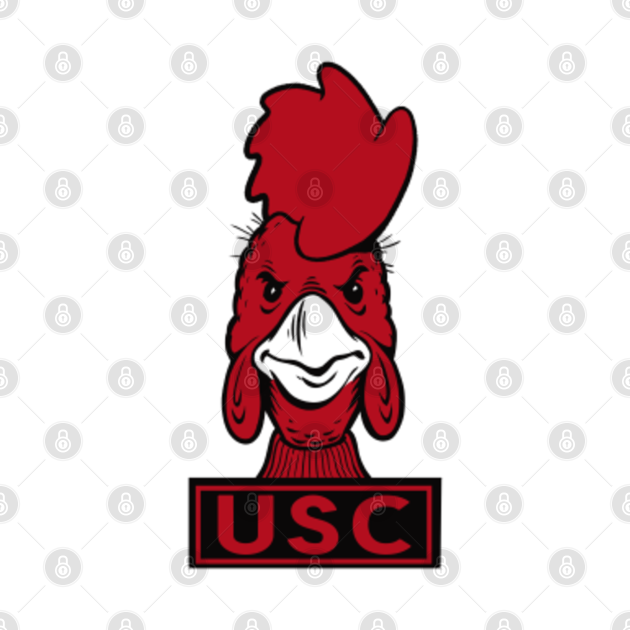 Vintage USC Gamecocks Mascot face Determined clean - Gamecocks - T