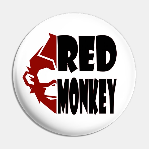 Red Monkey Pin by J.Bello