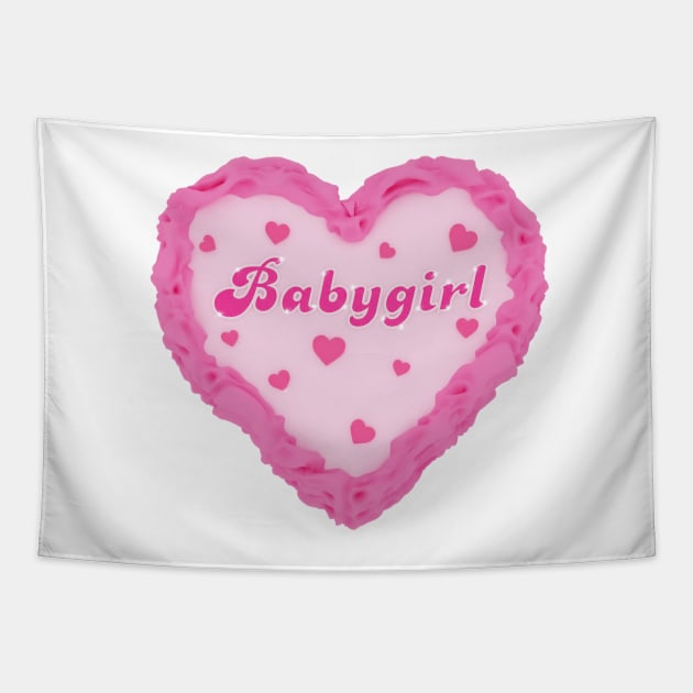 Babygirl Cake Tapestry by VelvepeachShop