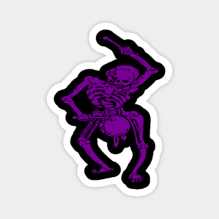 Civil War Federal Drummer Boy Skeleton In Purple Magnet