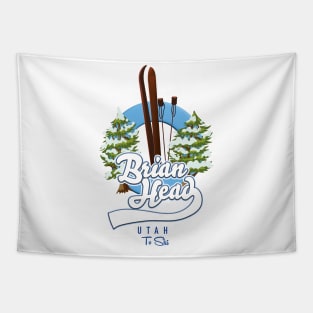 Brian Head Utah to ski logo Tapestry