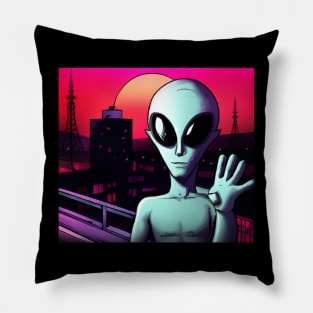 Friendly Alien Pillow