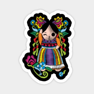 Lele embroidery mexican Art Magnet