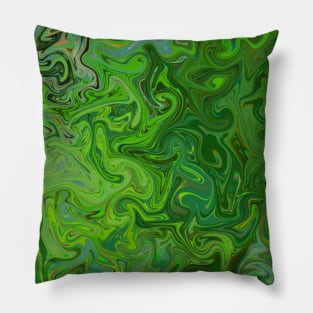 Green swirls Pillow