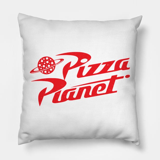 Pizza Planet - vintage logo Pillow by BodinStreet