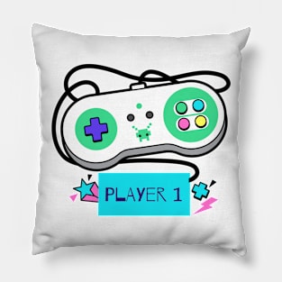 Player 1 Retro Controller Pillow